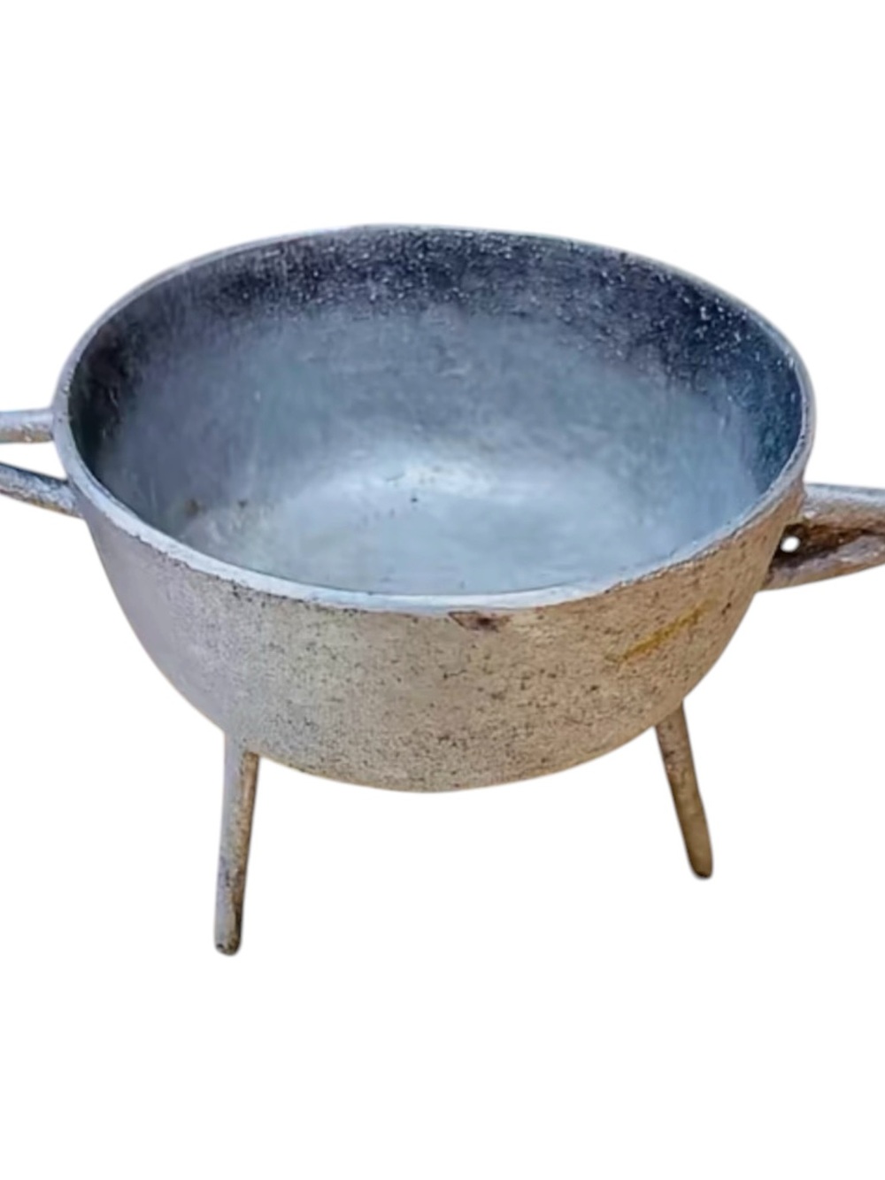 1 of the Park Vintage Three-Leg Cast Iron Kadai in Silver
